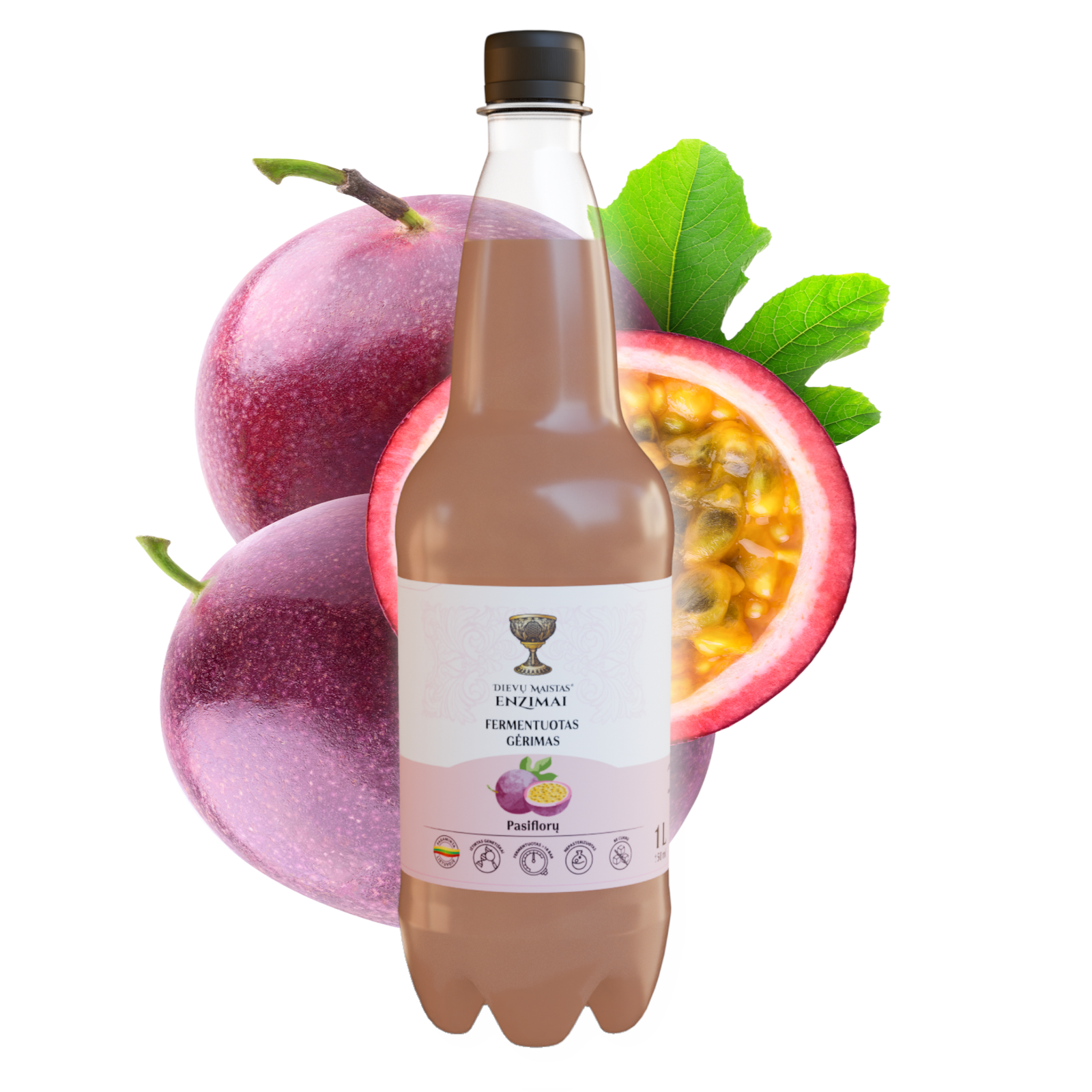 Pasiflorų fermentuotas gėrimas